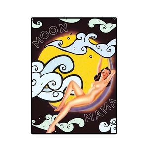 Moon Mama Pin Up Digital Art Print - 8 x 10